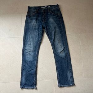 Wrangler Retro Slim Straight Medium Wash Jeans Men 34x33